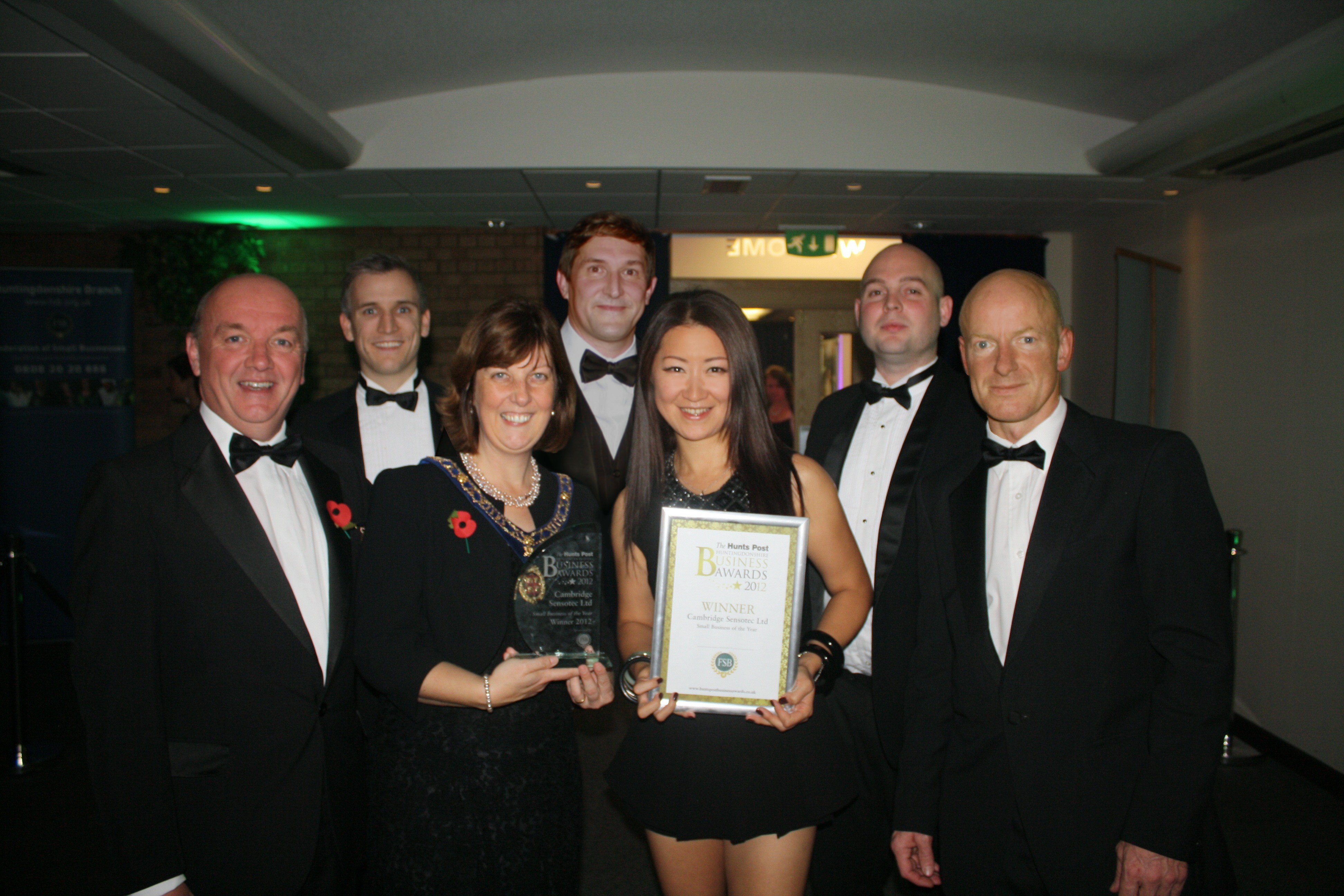 Cambridge Sensotec Staff Celebrate Winning their Award