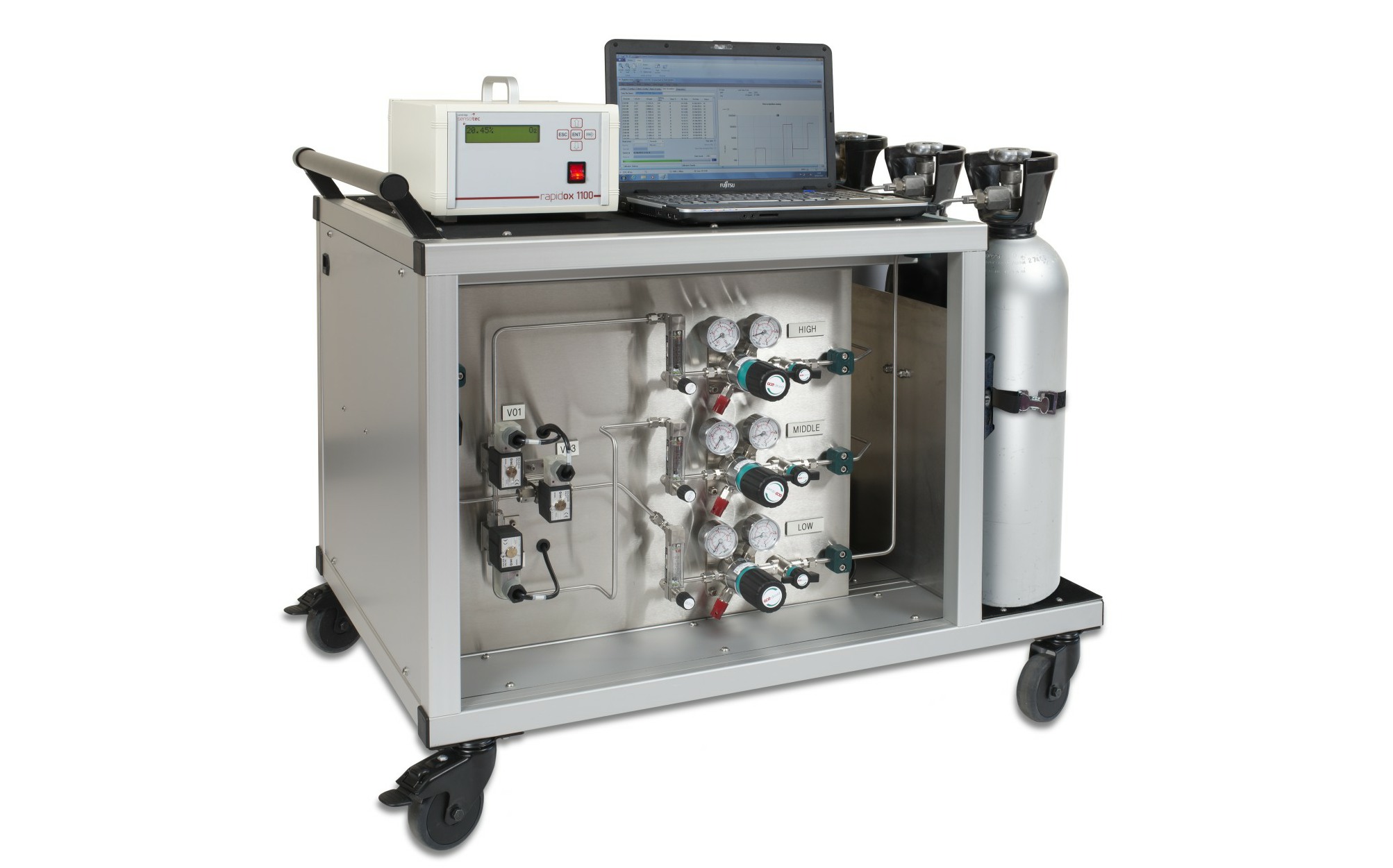 Gas Analyser Calibration Trolley - Specialist Calibration Service Designed by Cambridge Sensotec